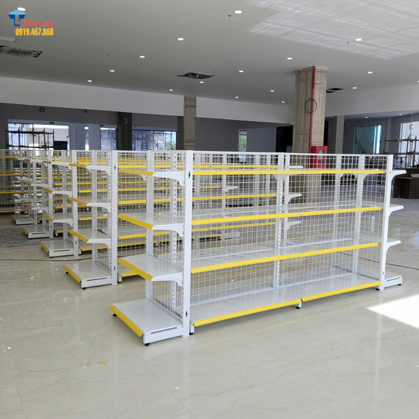 lắp đặt kệ siêu thị cho ecomax bến tre 